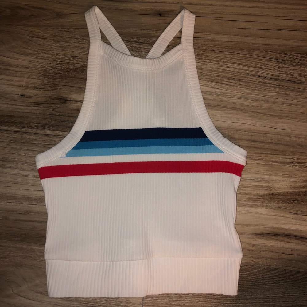 Pacsun ‘Me to We’ Ribbed Crop Halter Top 💙❤️